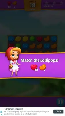 Lollipop Sweet Taste Match 3 android App screenshot 0